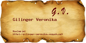 Gilinger Veronika névjegykártya